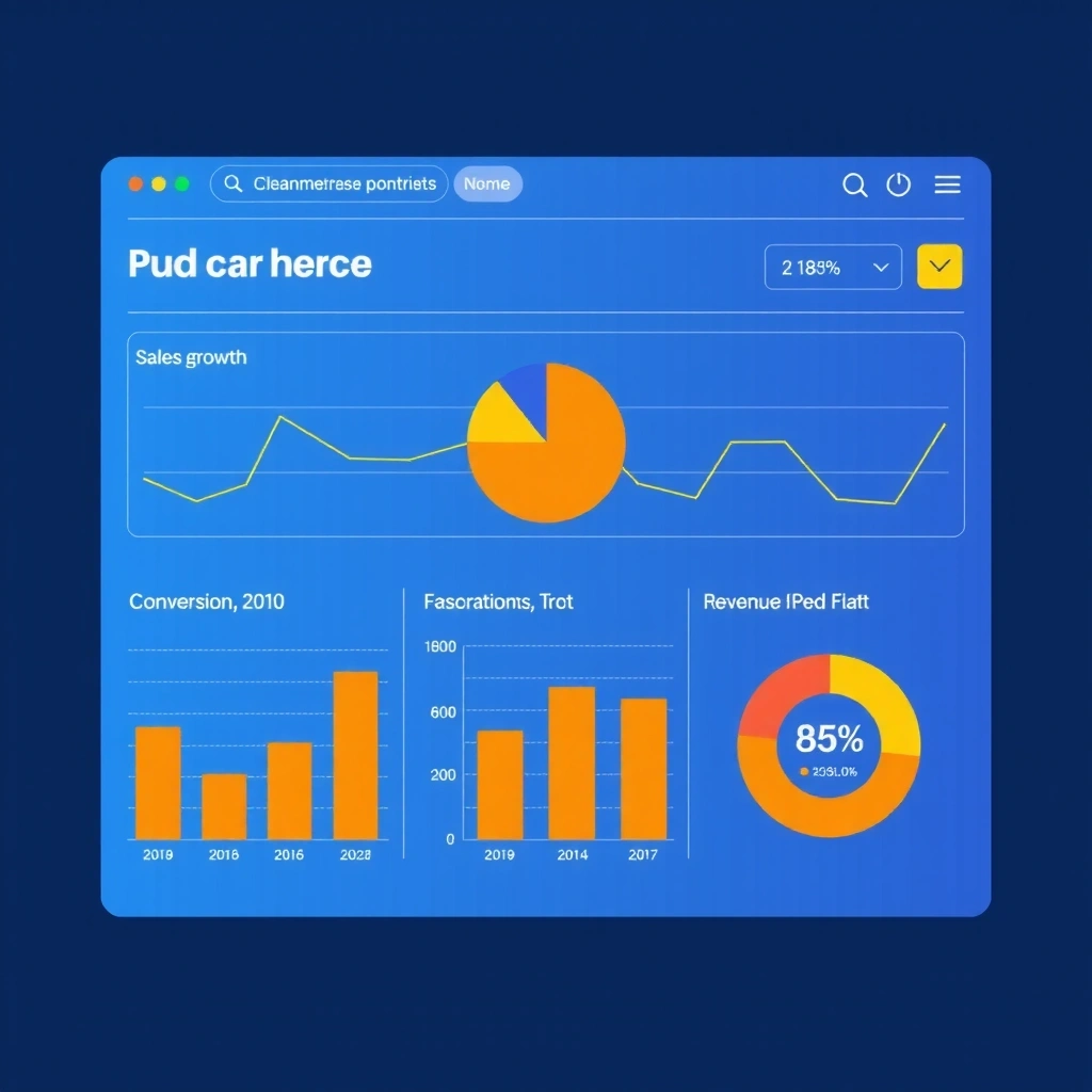E-commerce dashboard showing growth metrics