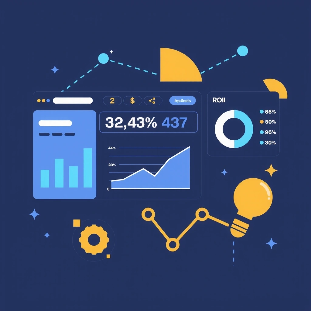 Portfolio hero background showing marketing analytics dashboard